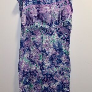 Sun Moon & Stars Celestial Fringe Scarf